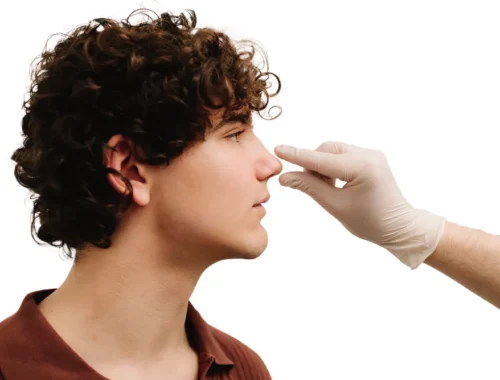 Man's facial profile considering rhinoplasty at Navaa, Mumbai