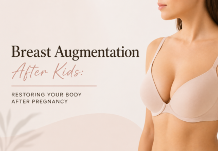 Breast augmentation after pregnancy for restoring breast volume and shape