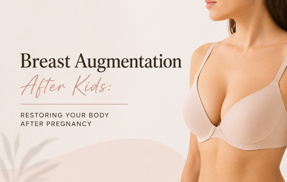 Breast augmentation after pregnancy for restoring breast volume and shape
