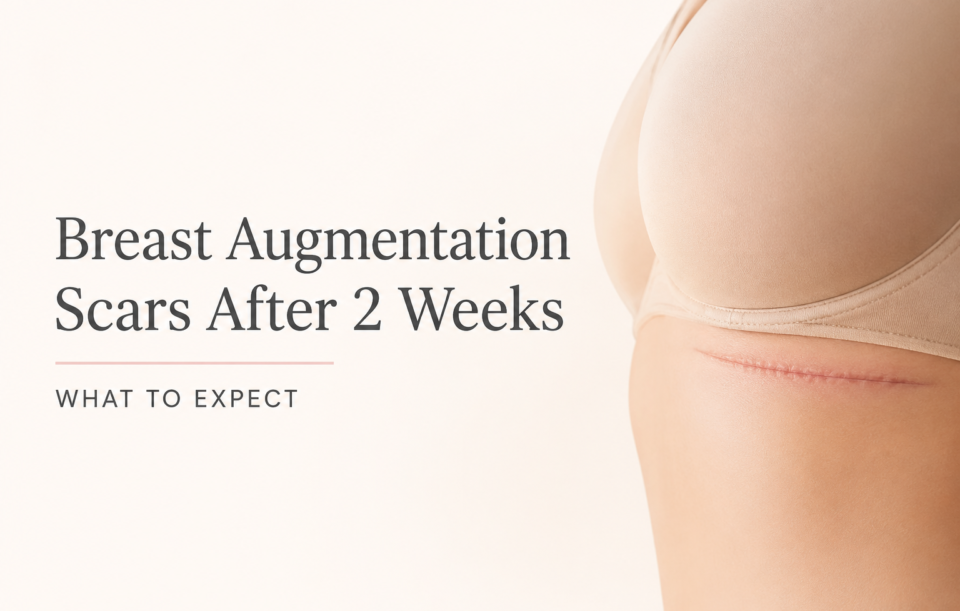 Breast augmentation scar healing after 2 weeks