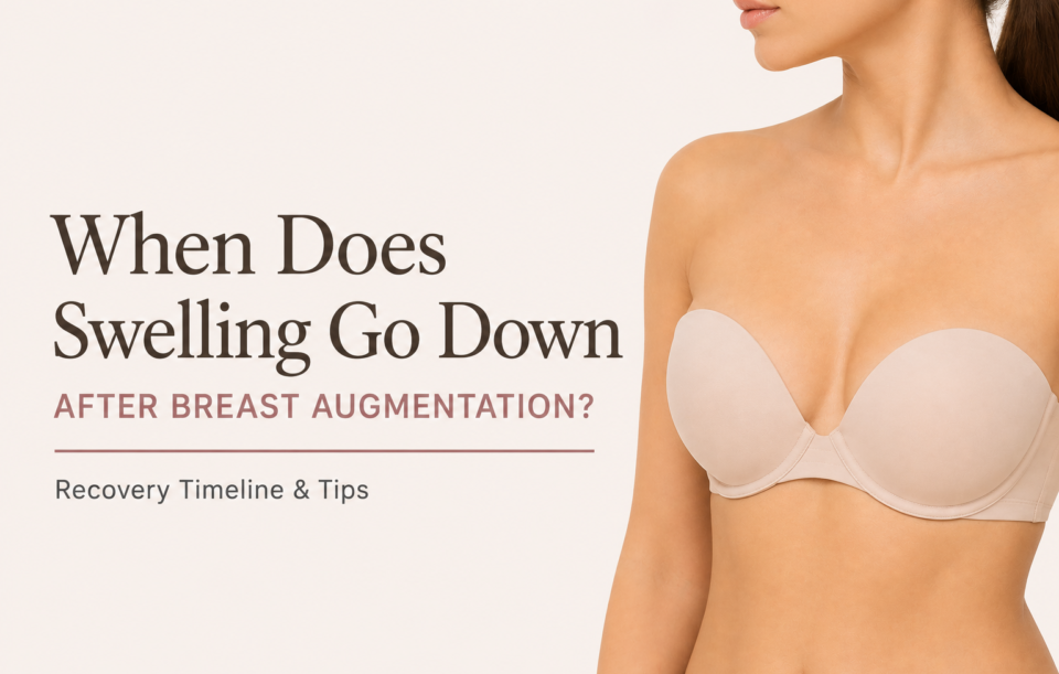 Breast augmentation swelling timeline showing post-surgery recovery and healing