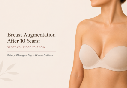 Breast implants after 10 years showing long-term monitoring and implant health