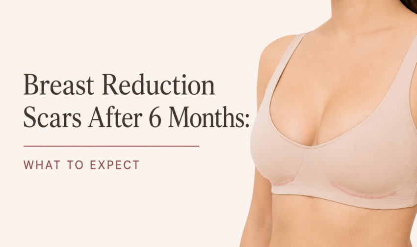 Breast reduction scar healing after 6 months showing recovery progress and scar improvement Breast reduction scar healing after 6 months showing recovery progress and scar improvement