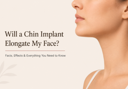 Chin implant procedure showing facial balance and chin augmentation effects