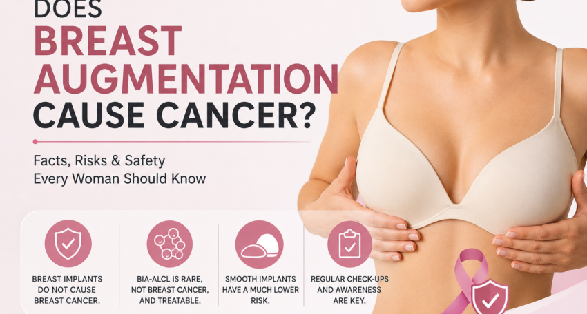 Breast augmentation implant safety and cancer risk awareness banner